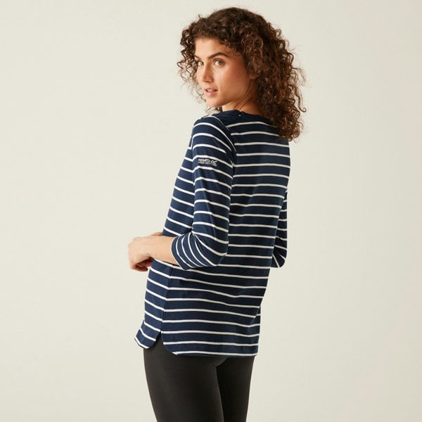 Regatta Women's Bayletta 3/4 Sleeve Top - Navy/White