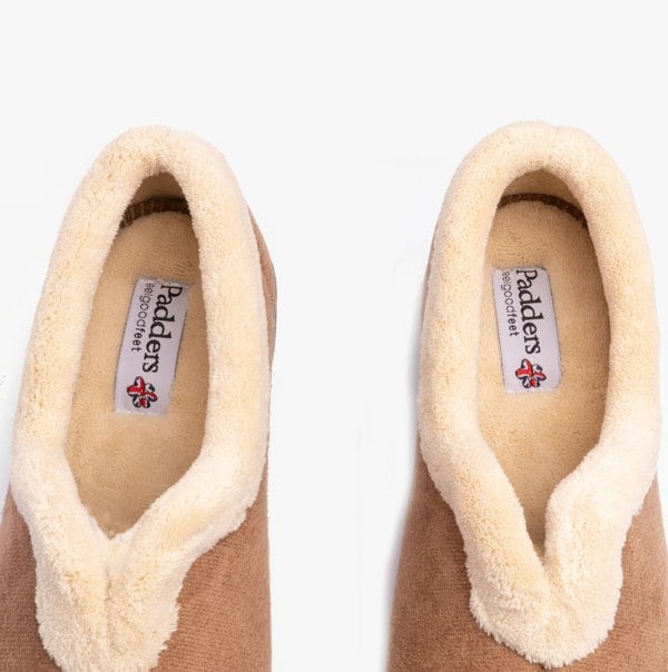 Padders CARMEN Womens (EE Fit) Full Slippers Camel