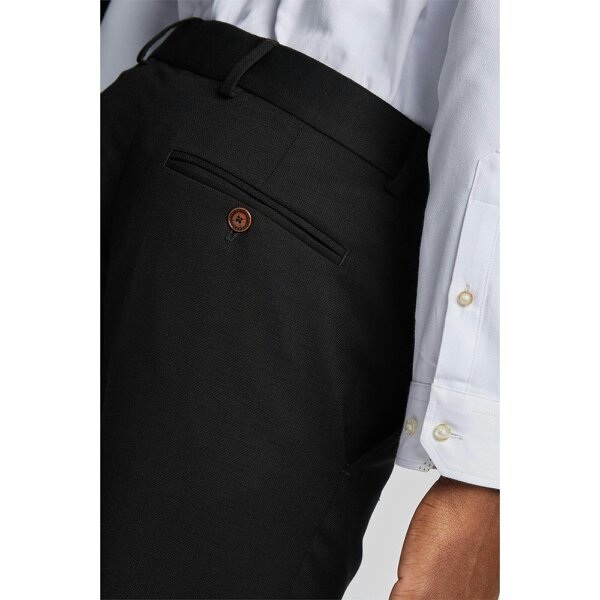Antique Rogue Slim Fit Black Texture Stretch Trousers