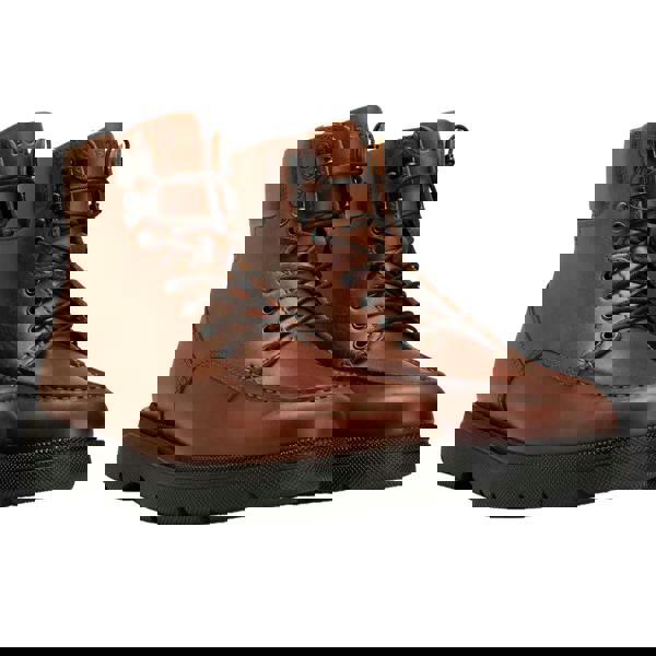 Boss Mens Jacob Leather Ankle Boots - Brown