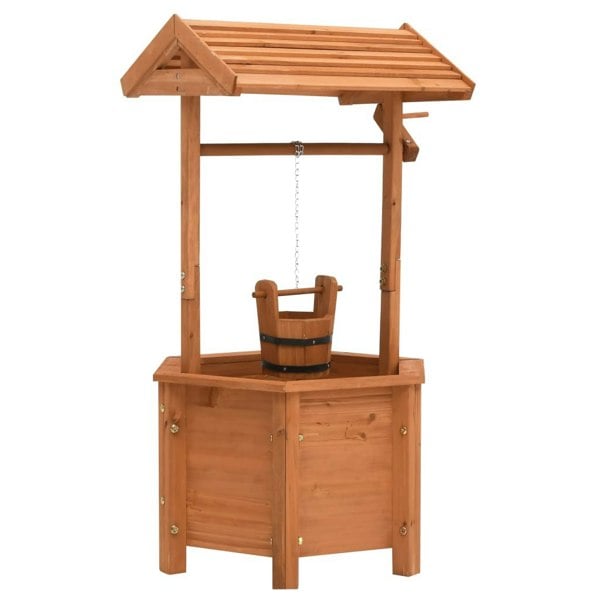 Berkfield Garden Wishing Well Planter 40x40x84 cm Firwood