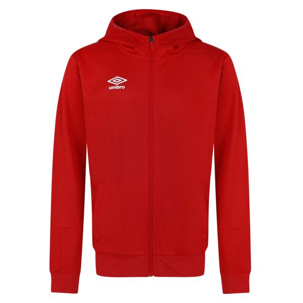 Umbro Childrens/Kids Total Training Knitted Hoodie - Vermillion/Black - 