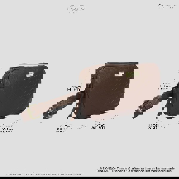 Assots London 'STELLA' Tan Quilted Pebble Grain Leather Bum Belt Bag