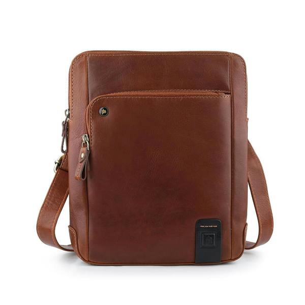 PRIMEHIDE Medium Leather Messenger Bag - Matteo Tuscan