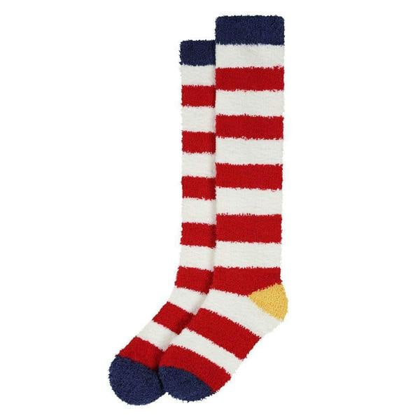 Lazy Jacks Childrens / Kids Fluffy Knee High Socks - Red