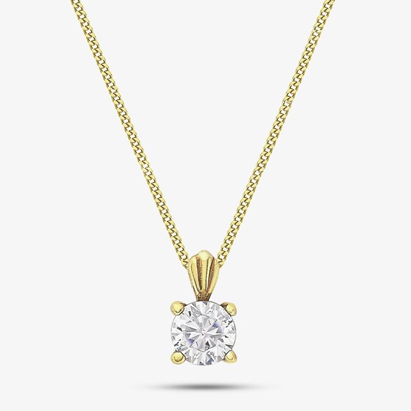 T. H. Baker 9ct Yellow Gold Cubic Zirconia Necklace 1.68.5302