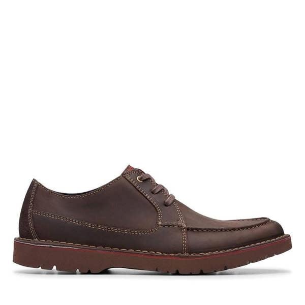 Clarks Vargo Vibe Mens Smart Lace Up Oxford Shoes, brown leather formal shoes with lace-up closure and durable sole.