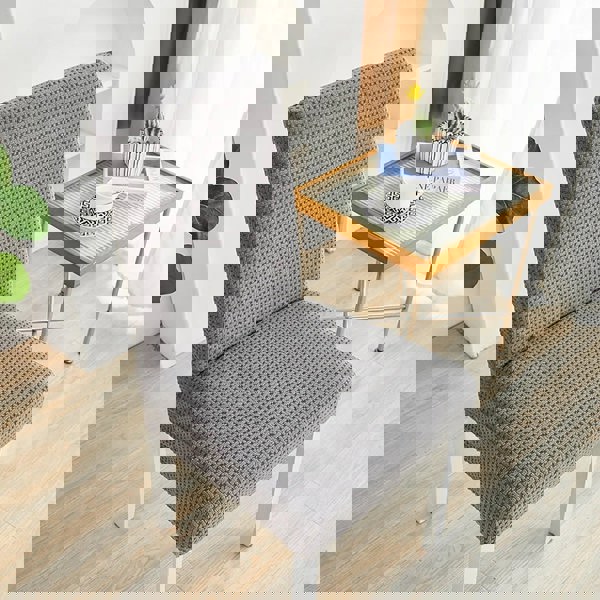 Anyseat Chair Cover Dark Grey Micro Knitted Design with Elastic Material for Dining Room Kitchen Wedding Hotel Banquet Restaurant