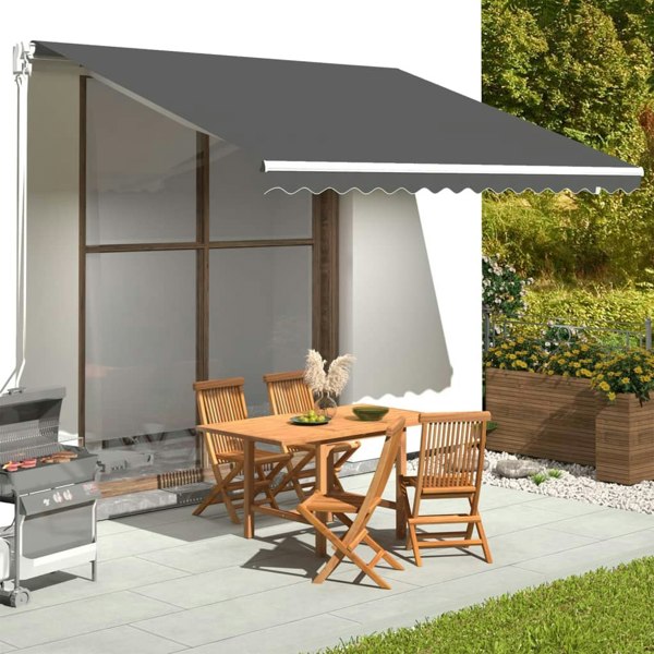 Berkfield Replacement Fabric for Awning Anthracite 4x3.5 m
