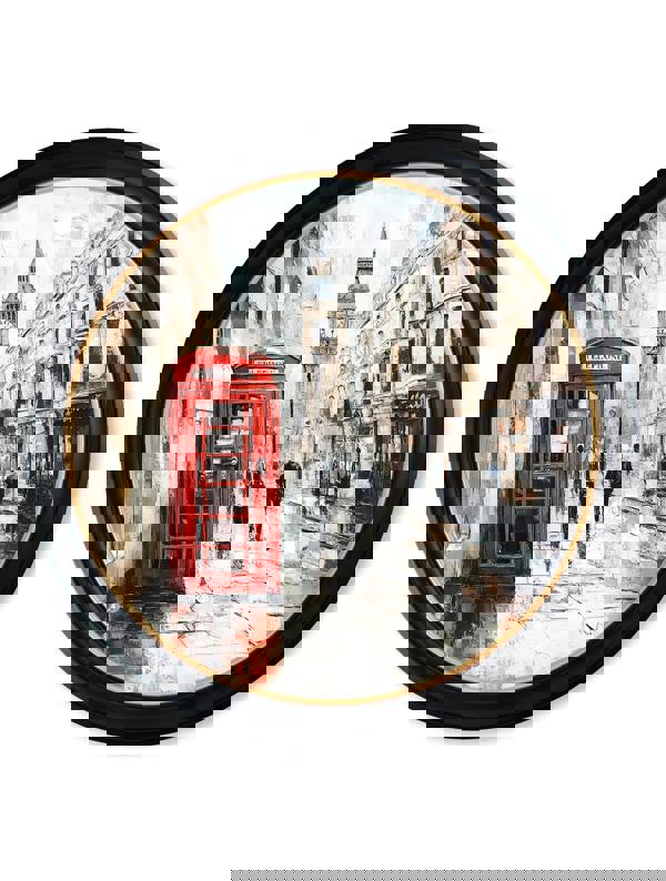 Exceptional Art London Telephone Box - Oxford round frame