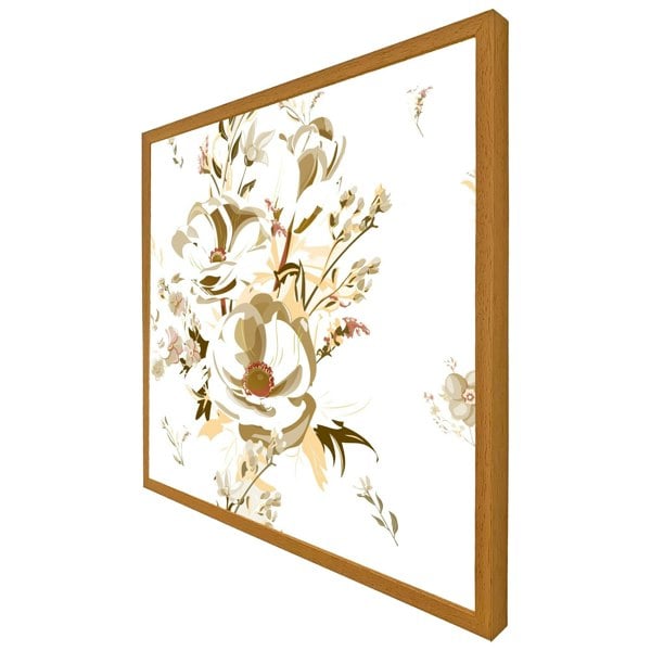 Benjamin Tate Design Golden flower print (picture Frame)