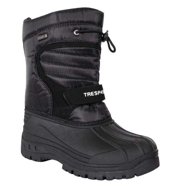 Trespass Youths Unisex Dodo Winter Snow Boots - Black X - 