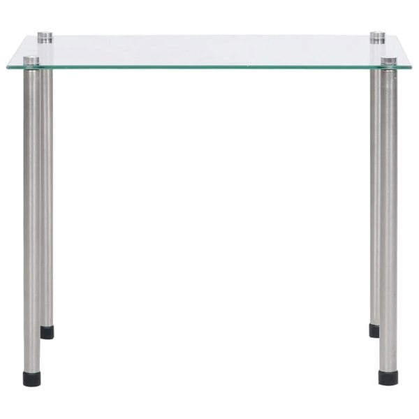 Berkfield Nesting Tables 3 pcs Transparent Tempered Glass