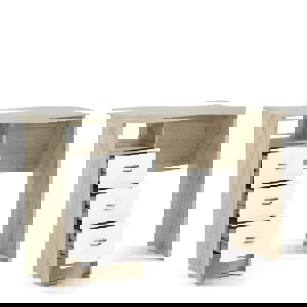 Furniture To Go Function Plus Oak Desk 3 White Drawers