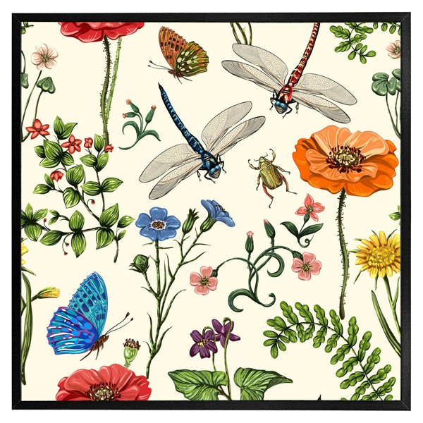 Benjamin Tate Design Flowers & insects (Picture Frame)