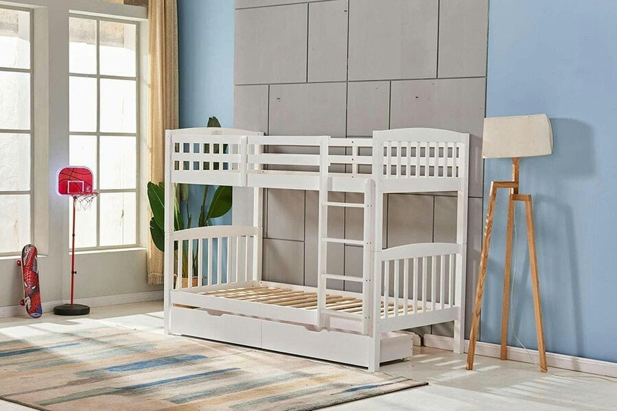 Kosy Koala Bunkbed Kids white 3ft single wooden bunk bed childrens bedroom furniture