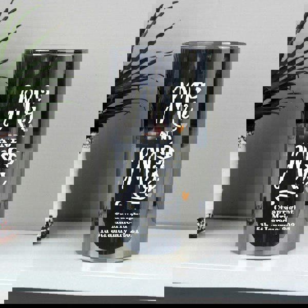 Personalised Memento Company Personalised Mr & Mrs Smoked Glass LED Candle