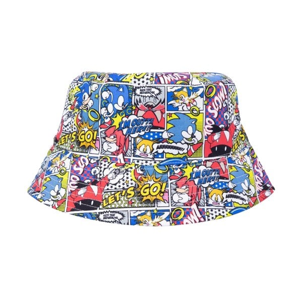 Sonic The Hedgehog Childrens/Kids Comic Bucket Hat - Multicoloured