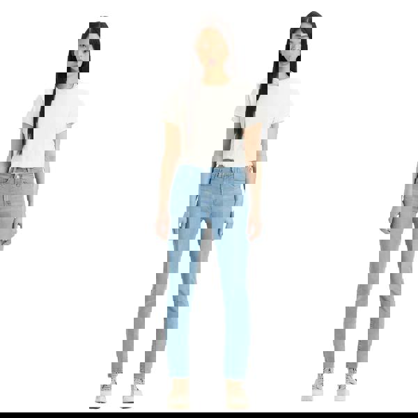 Levis Womens/Ladies 724 Rio Fate Leather Patch Straight Leg High Rise Jeans - Denim