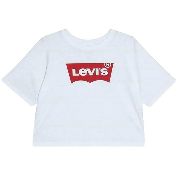 Levis Girls Batwing Logo Regular Crop T-Shirt - White - 