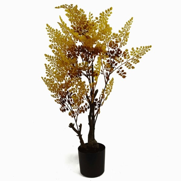 Leaf 70cm Artificial Autumn Gold Fern Tree Plant