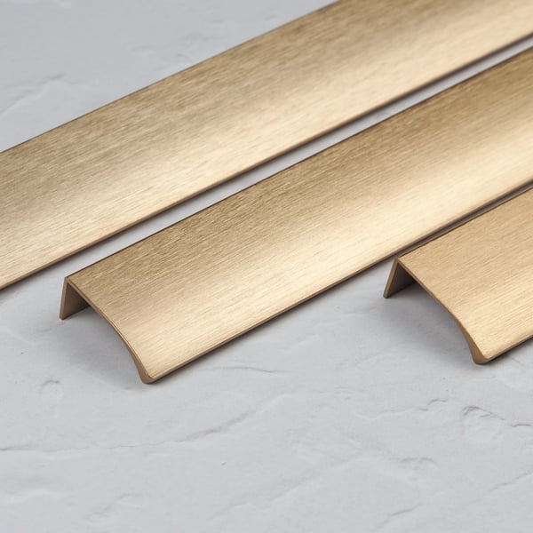 Handle & Home Brushed Brass Edge Mount Lip Pulls