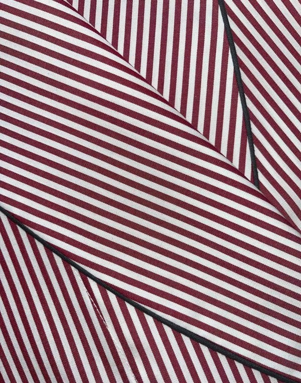British Boxers Men's Crisp Cotton Short Pyjama Set – St James Red Pinstripe