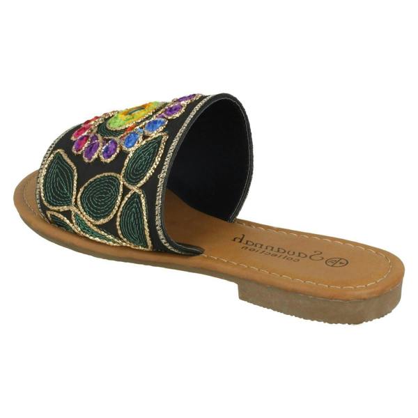Savannah Ladies Savannah Flat Stitched Vamp Mules