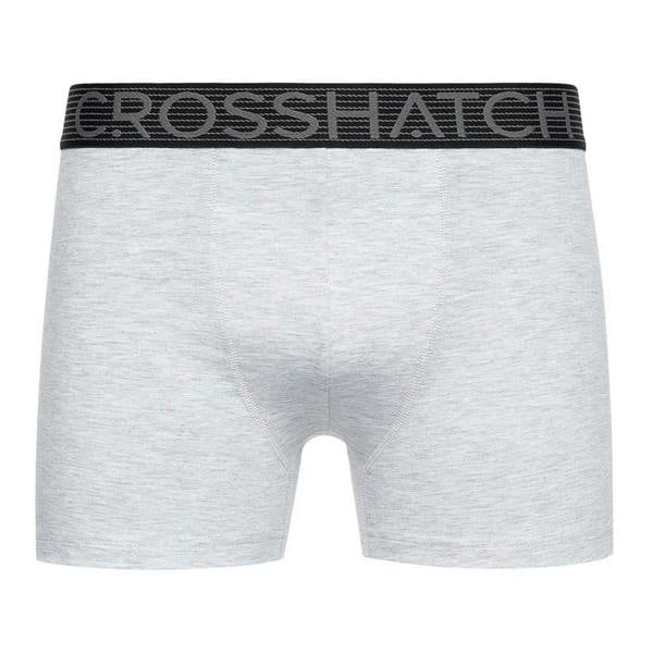 Crosshatch Mens Buzzard Boxer Shorts (Pack of 5) - Grey Marl/Black - 