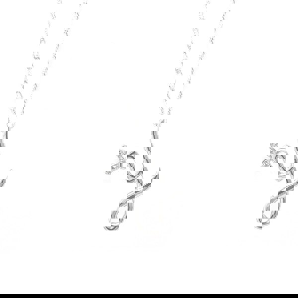 Say It With Winged Diamond Initial Necklace - Sterling Silver