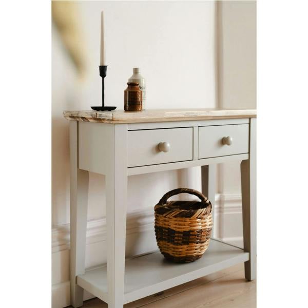 Statement Furniture Florence Small Console Table with 2 Drawers and Shelf