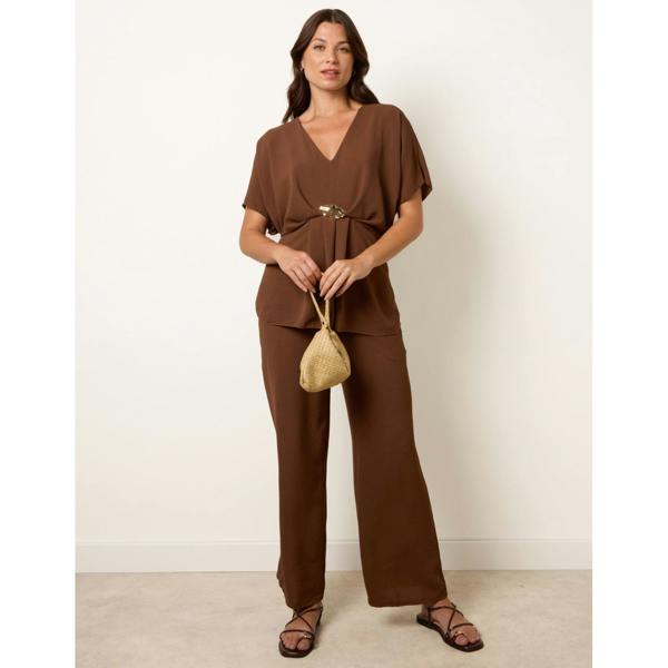 Blue Vanilla Two Piece Buckle Trouser Set