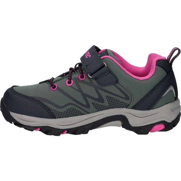 Hi-Tec Blackout Low Polyester Soft Shell Girls's Dark Forest/India Ink/Pink Hiking Boots