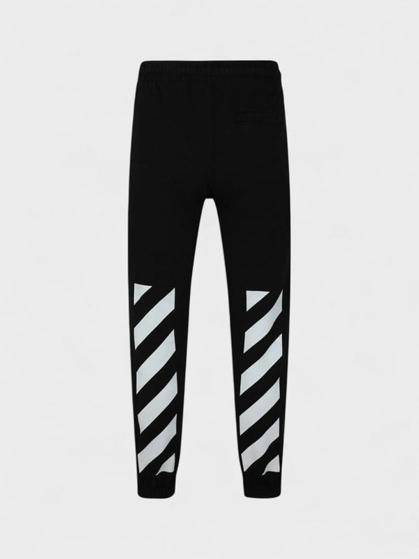 Off-White Diag Helvetica Shorten Sweatpants Black White