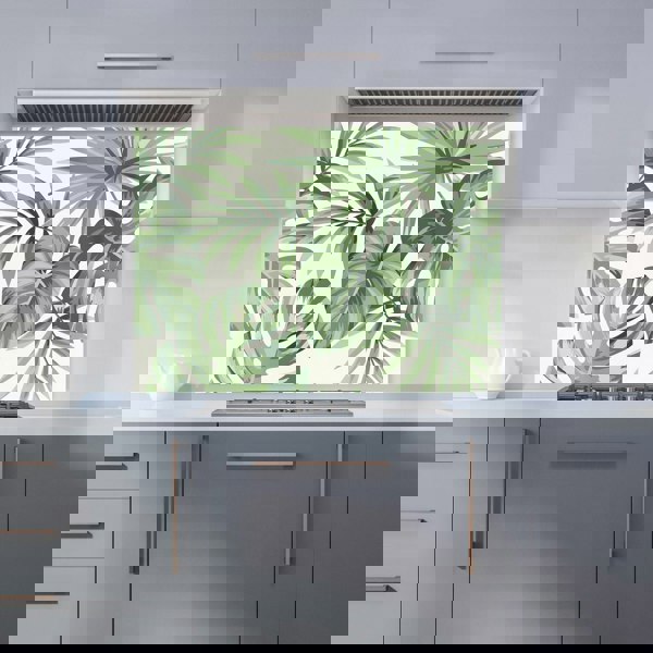 Warren Reed - Designer Exotic Palm Leaves Kitchen Splashback