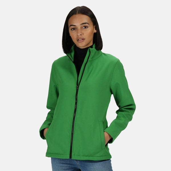 Regatta Womens/Ladies Ablaze Printable Soft Shell Jacket - Extreme Green/Black