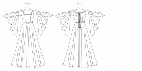 Butterick Sewing Pattern 4571, Costumes, Vintage Style for Women, 6-8-10-12 - Intermediate
