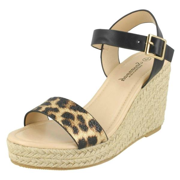 Savannah Ladies Savannah High Rope Wedge Sandals F10888