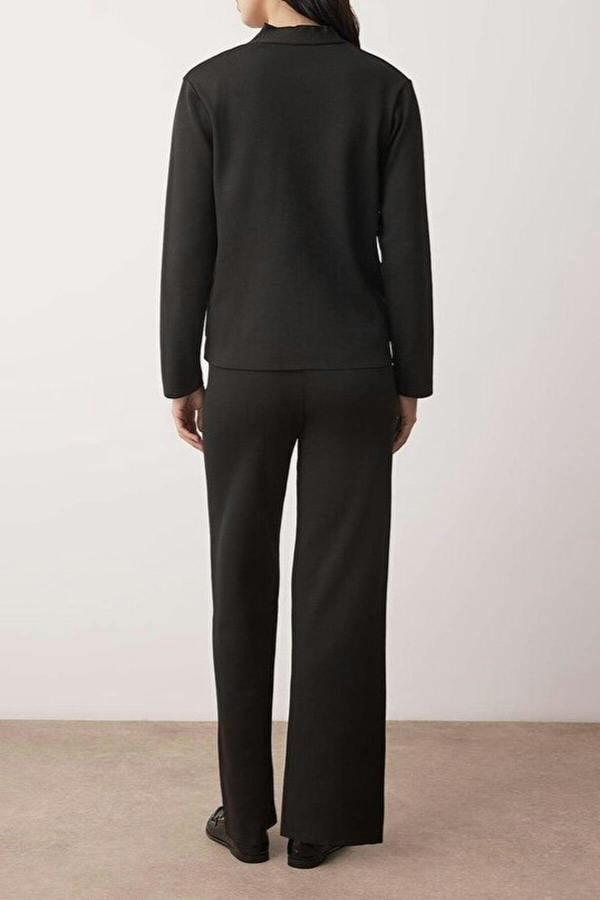 WOVCOR 2-Piece V-Neck Button Detail Cardigan-Pants Knitwear Set
