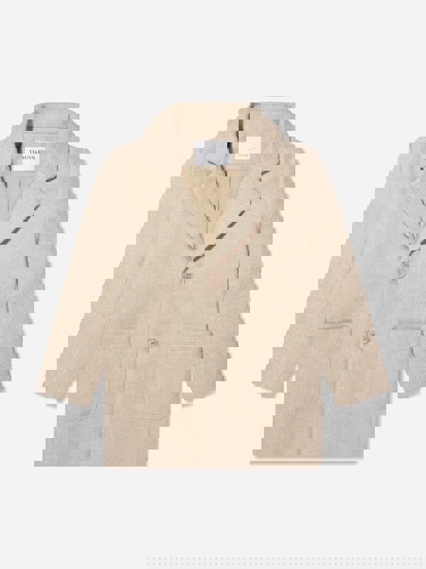 Trussardi Boys Imaril Long Coat in Beige