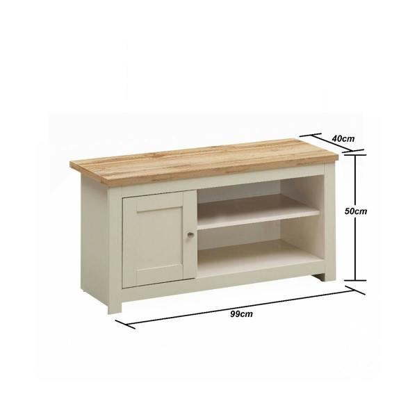 Timber Art Design Lisbon TV Unit Stand Media 1 Door and Open Shelf