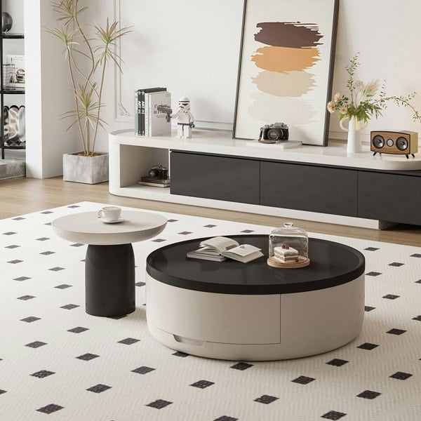 Rit Concept D'Angelo Round Coffee Table Set With Storage