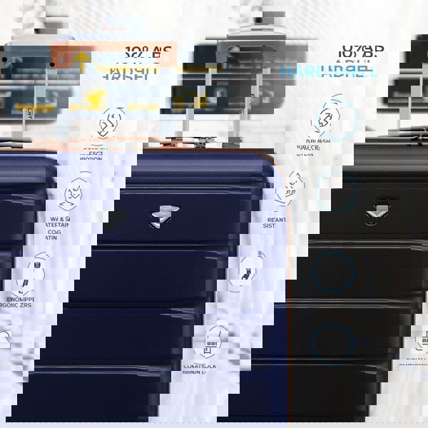 Flight Knight 56x45x25cm EasyJet (Paid), BA & Jet2 Large Hard Cabin Carryon Suitcase