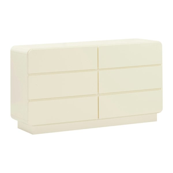 Furniture Edit Sagura Cream 6 Chest Of Drawer Dresser