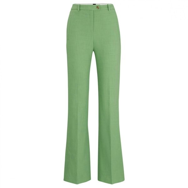 Boss Womens/Ladies Terela Flared Slim Trousers - Green