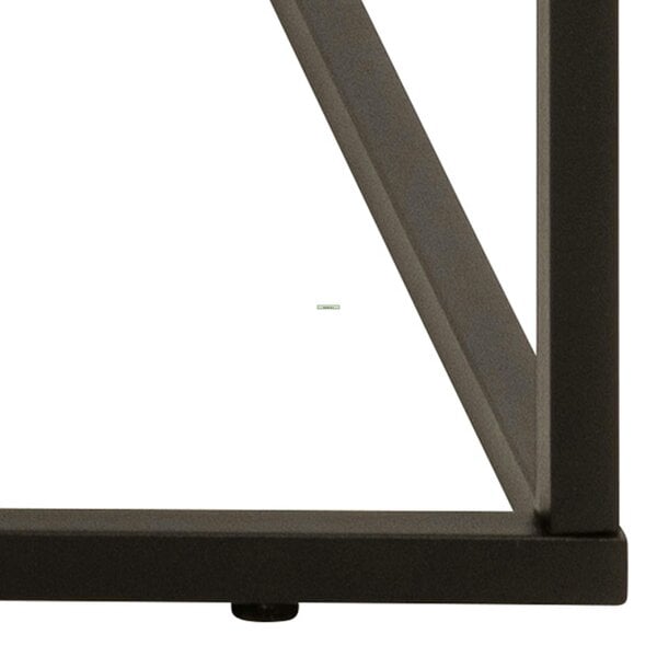 Wyld Haus Hazelmere Travertine Table Black Metal Legs