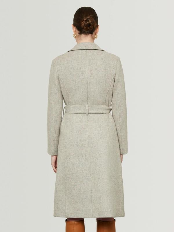 Serran London Wrap Coat Grey-Pink