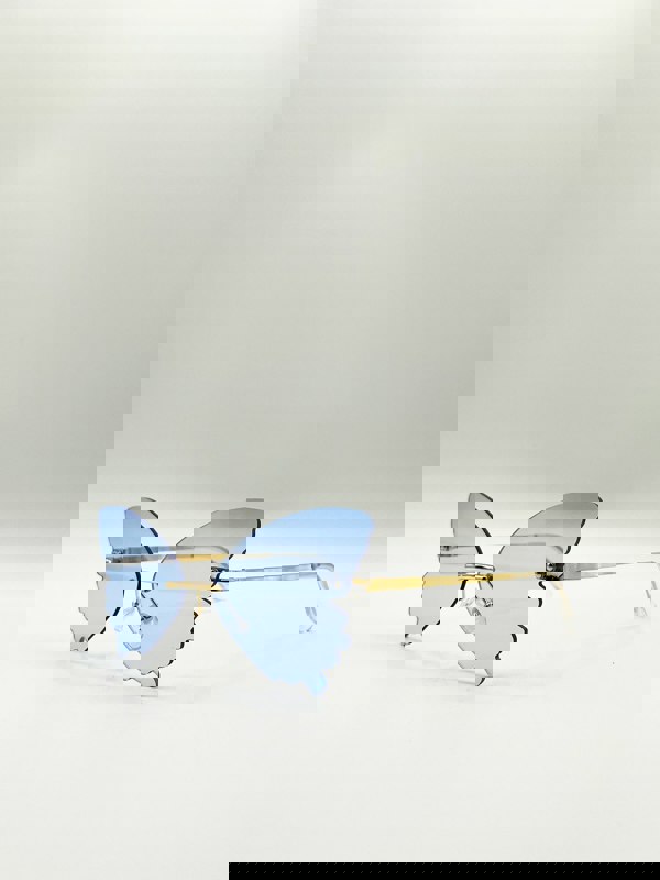 SVNX Frameless blue butterfly sunglasses