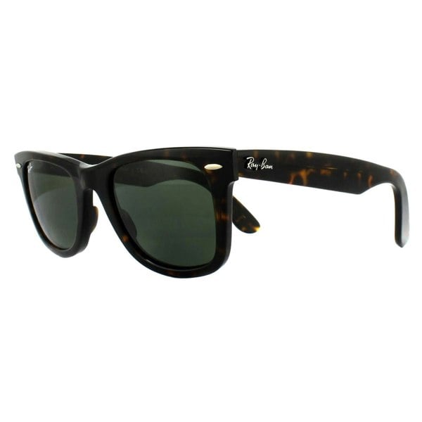 Ray-Ban Sunglasses Wayfarer 2140 902 Tortoise Green G-15 Medium 50mm