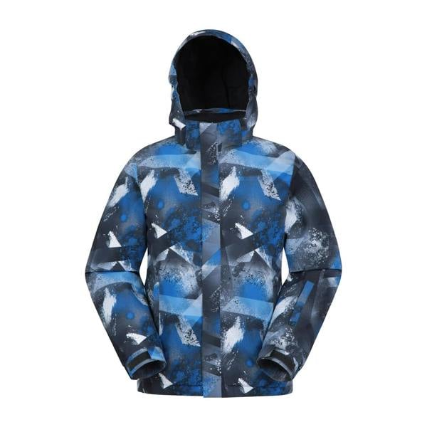 Mountain Warehouse Childrens/Kids Mogal Geometric Ski Jacket - Blue - 